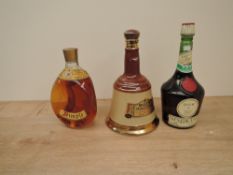 Three bottles of Alcohol, Dimple Old Blended Scotch Whisky, by appointment to Her Majesty label,