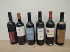 Six bottles of Red Wine, 1991 Les Montanieres Madiran, 12% vol, 75cl, 1997 Chivite Navarra