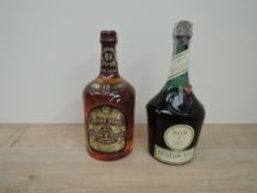 A bottle of Chivas Regal 12 year old Blended Scotch Whisky, 86 proof, one Quart, with export