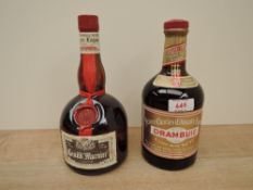 Two bottles of Alcohol, Drambuie 70 prof, 40% vol, 23 2/3 fl ozs, 68cl and Grand Marnier Liqvor, 40%