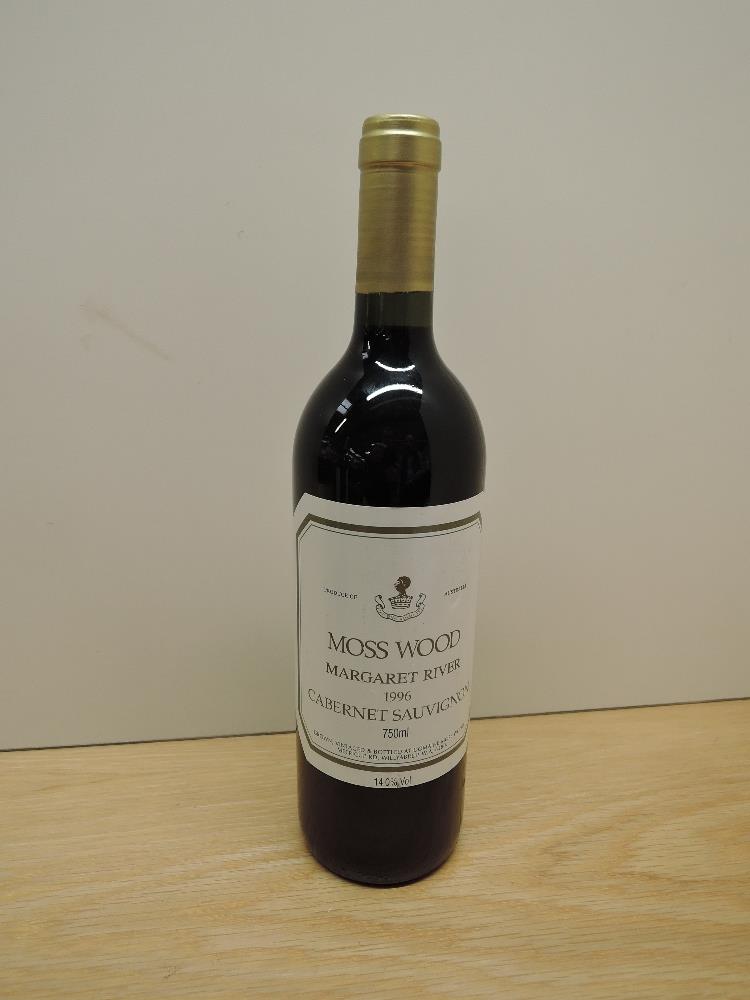 A bottle of Moss Wood Margaret River 1996, Cabernet Sauvignon, Australia 14% vol, 75cl, stored in
