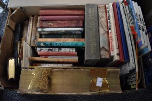 A collection of mixed interest books, including vintage books including bibles and poetry, also