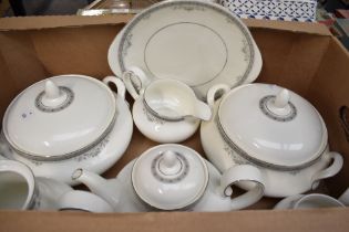 A collection of Royal Doulton 'York' tureens, jugs, tea and coffee pots, sold with two blue and