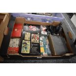 A box of vintage Playing Card Game Volumes, Official Rules, History, Collecting etc