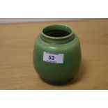 A Royal Lancastrian glazed pottery vase, of squat form, measuring 10cm tall