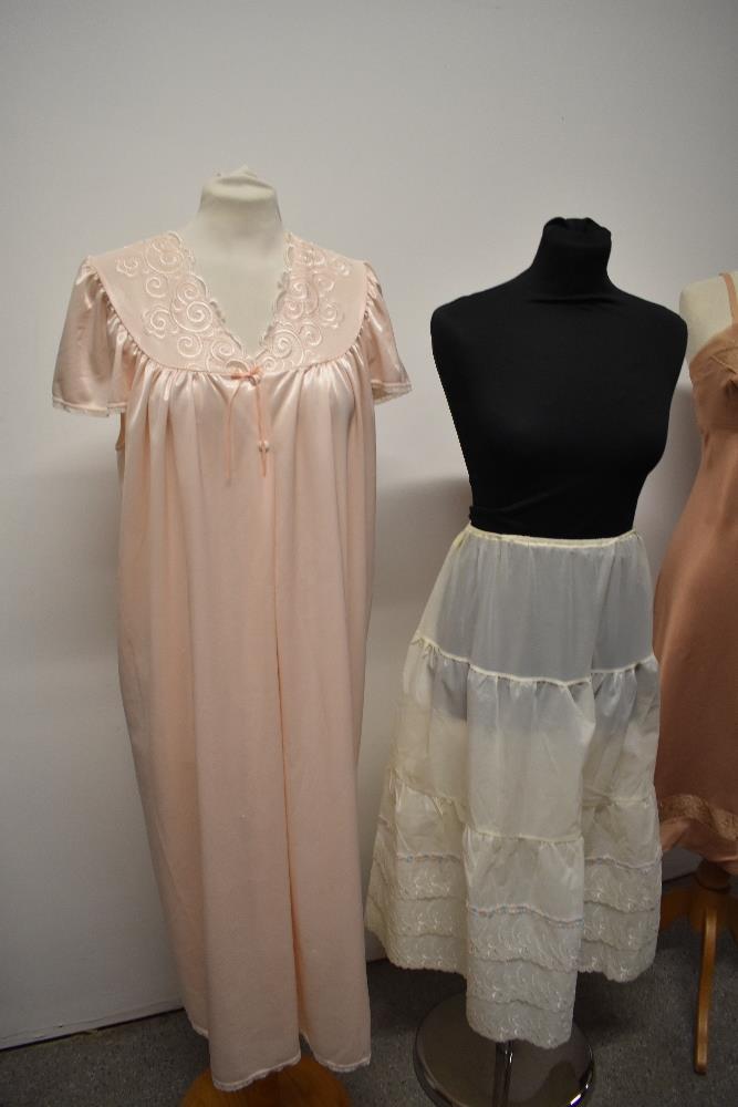 A vintage 1960s St Michaels slip, a 1950s/60s nylon petticoat and a Brettles nightdress. - Image 8 of 9