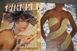 Eighteen vintage Pirelli calendars, 1984 all the way through to 2001, with boxes.