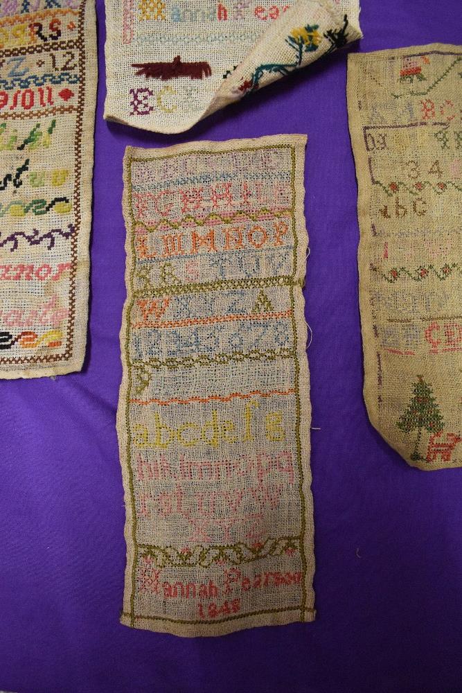 Four needlework samplers, two worked by Hannah Person, one dated 1848, another by Mary Eleanor - Image 3 of 7