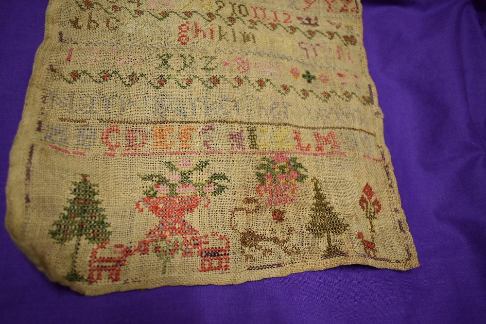 Four needlework samplers, two worked by Hannah Person, one dated 1848, another by Mary Eleanor - Image 7 of 7