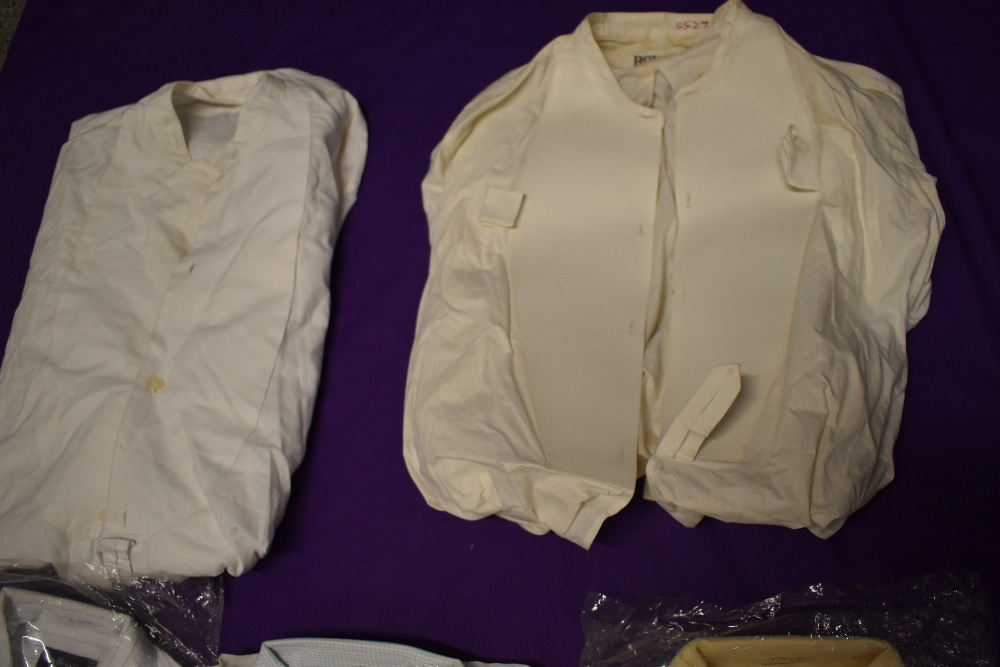 Seven gents shirts, five vintage old stock shirts and two 1940s collarless dress shirts. - Image 4 of 4