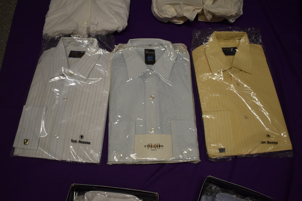 Seven gents shirts, five vintage old stock shirts and two 1940s collarless dress shirts. - Image 2 of 4