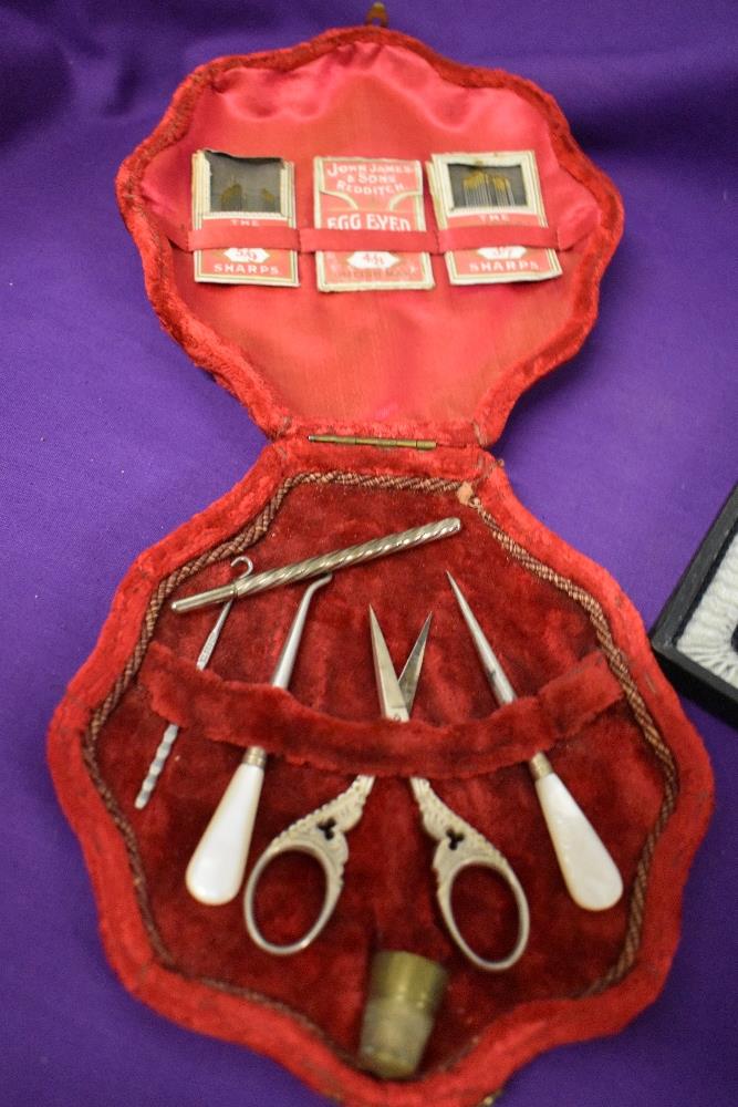 Two Edwardian sewing kits. - Image 3 of 4