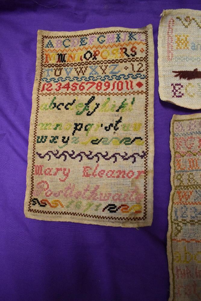 Four needlework samplers, two worked by Hannah Person, one dated 1848, another by Mary Eleanor - Image 4 of 7