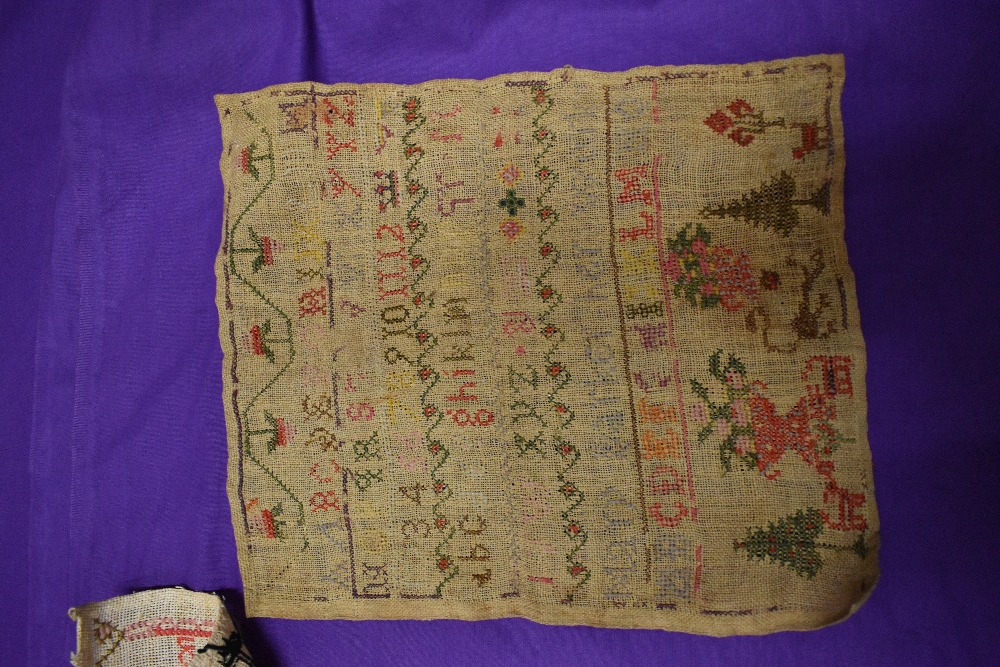 Four needlework samplers, two worked by Hannah Person, one dated 1848, another by Mary Eleanor - Image 2 of 7