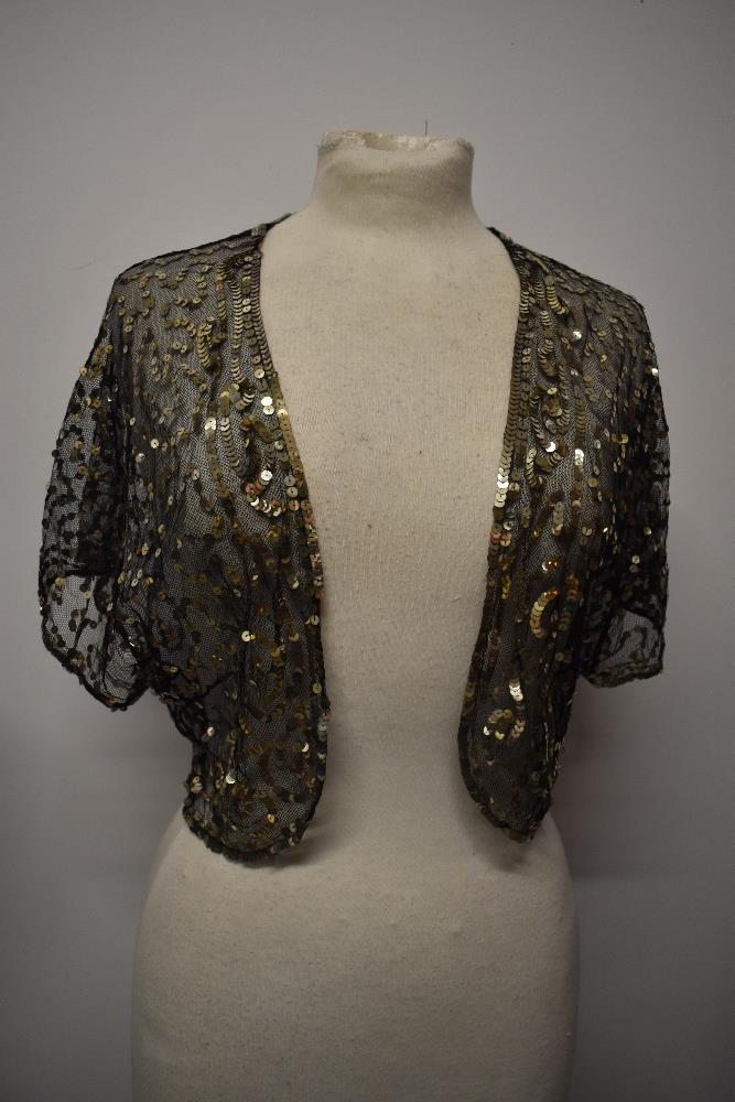 An Art Deco French sequinned bolero.