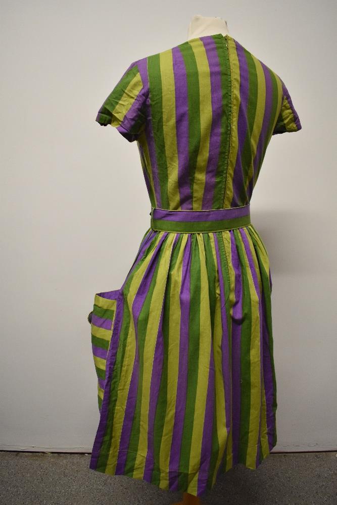 A 1950s 'Little Eve' cotton day dress, having original belt, large patch pockets to front with large - Image 9 of 10