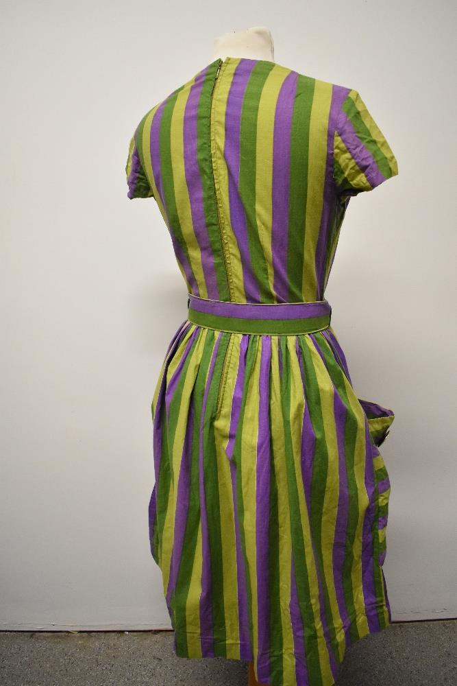 A 1950s 'Little Eve' cotton day dress, having original belt, large patch pockets to front with large - Image 8 of 10