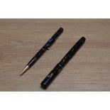 A Mabie Todd & Co Swan SM2/57 lever fill fountain pen and Fyne Point propelling pencil set in