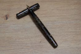 A Mabie Todd & Co Swan 100/59 self-filler lever fill fountain pen in Italian marble having Swan 1