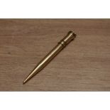 A Parker Duofold Vest Pocket propelling pencil in gold fill and ring top