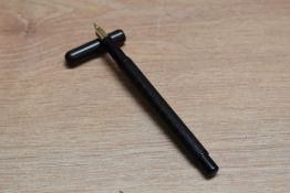 A Mabie Todd & Bard 4032 Eye Dropper fountain pen in chaised black hard rubber