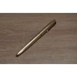 A Parker rolled gold ballpoint pen. Engraved