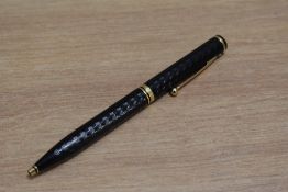 A Sheaffer Connoisseur ballpoint pen in black diamond design,