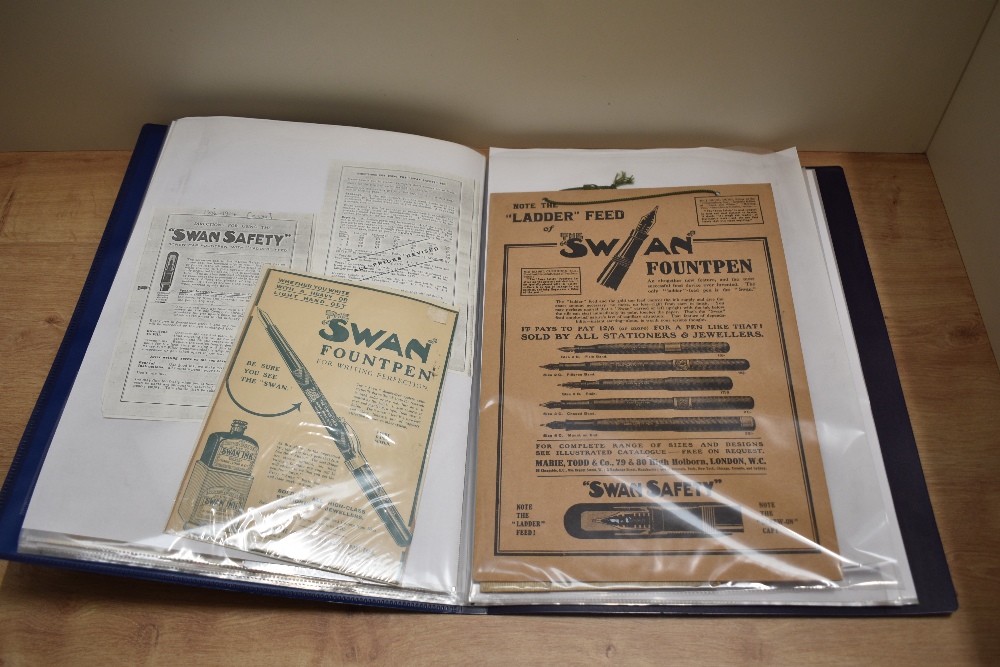 A Portfolio of Mabie Todd & Co Swan advertising posters and ephemera a beautiful collection worth - Image 2 of 6