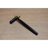 A Mabie Todd & Co Swan 2 Safety Screw cap eye dropper fountain pen in Chaised Black Hard Rubber with