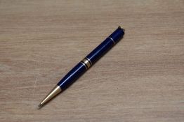 A Mabie Todd & Co Fyne Poynt ring top propelling pencil in blue