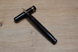 A Mabie Todd & Co Swan 1060 leverless (type 3 austerity pen) twist fill fountain pen in black marble