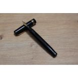 A Mabie Todd & Co Swan 1060 leverless (type 3 austerity pen) twist fill fountain pen in black marble