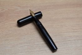 A Mabie Todd Swan oversized eyedropper fountain pen in Chaised Black Hard Rubber having Mabie Todd &