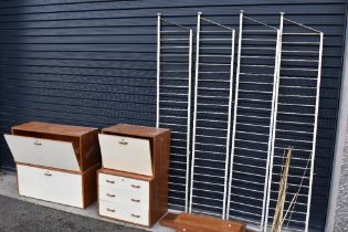 A selection of ladderax shelves and units