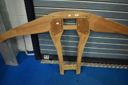 A vintage jumper display stand, possibly Hebridean or other Scottish isles wool interest, height