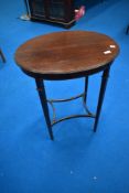 A 19th Century mahogany oval occasional table, width 58cm, height 73cm