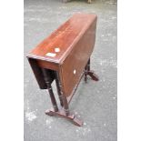 A Victorian mahogany Sutherland table, width approx 54cm