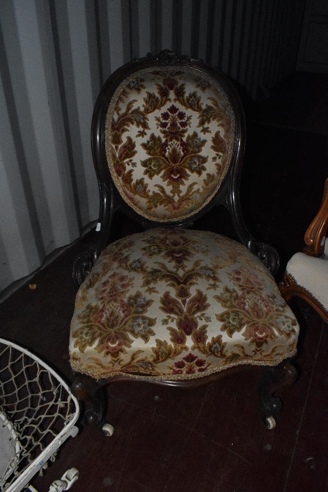 Three 19th Century and later easy chairs - Image 2 of 4