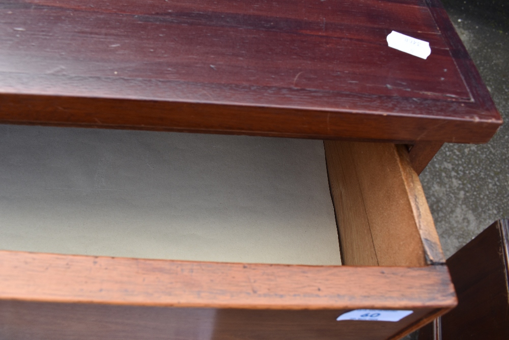 A Victorian mahogany chest of two over four drawers, width approx 119, height 122cm - Image 2 of 2