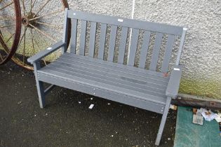 A modern garden bench