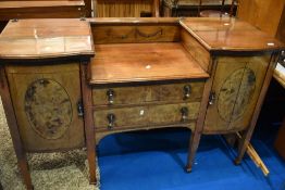 A Victorian mahogany chiffoneir base, width approx. 152cm