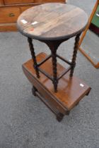 Two vintage oak occasional tables