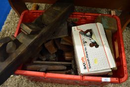 A selection of vintage woodworking planes etc