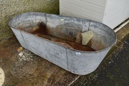 A vintage tin bath