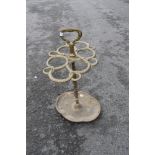 AN Art Nouveau style brass stick stand