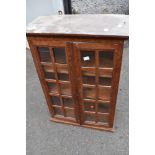 A small stained frame display cabinet (medicine or similar) 50 x 70 x 26cm