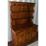 A traditional kitchen dresser , nice quality reproduction panelled base