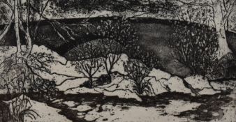 *Lake District Interest - Jean Sturgis (1931-2018, British), etching, 'Scroggs Bridge, Kentmere',