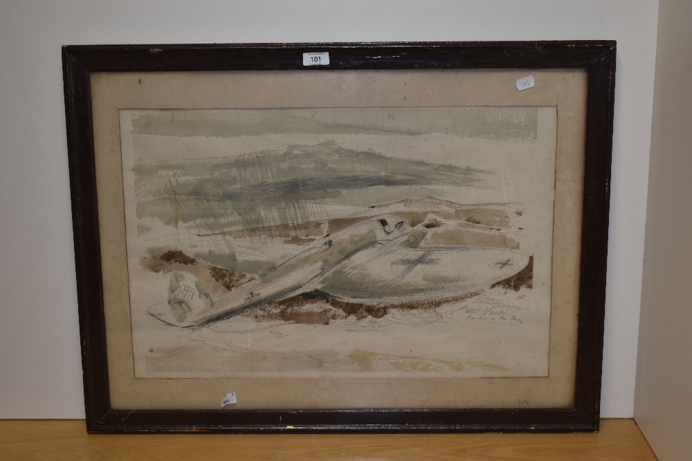 After Paul Nash (1889-1946, British), coloured print, The Raider on the Moors, framed, mounted, - Image 2 of 4