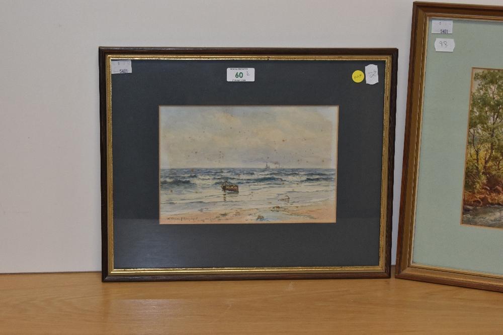 William J. King (19th/20th Century), watercolours, A coastal landscape depicting fisherman in the - Bild 3 aus 5